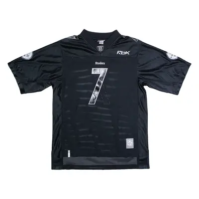 REEBOK Pittsburgh Steelers #7 Roethlisberger Mens Jersey Black USA V-Neck M