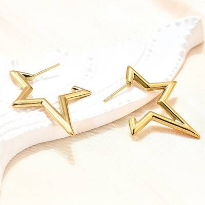 Ion Plating(IP) 304 Stainless Steel Stud Earrings for Women