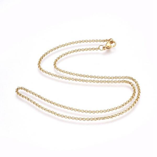 304 Stainless Steel Rolo Chain Necklaces