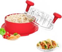 Chicken Shredder, Chicken Breast Shredder Tool Twist, Visible Meat Shredder Machine with Widened Anti Slip Mat Fix, Suitable ...