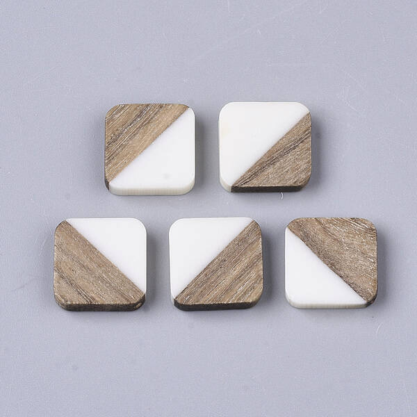 Resin & Walnut Wood Cabochons