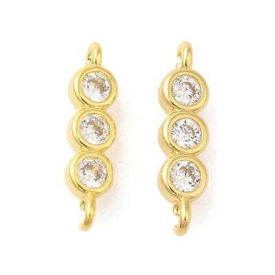 Rack Plating Brass Micro Pave Cubic Zirconia Links