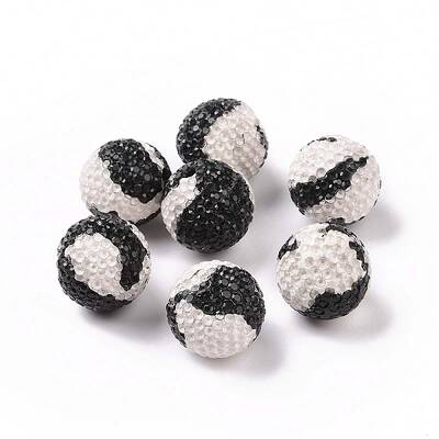 Polymer Clay Rhinestone Beads