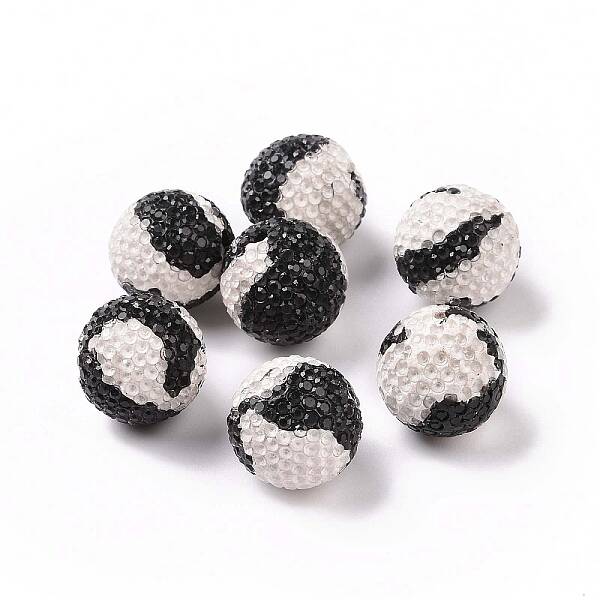 Polymer Clay Rhinestone Beads