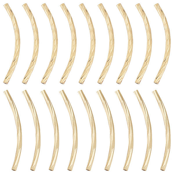 100Pcs 2 Style Rack Plating Brass Tube Beads