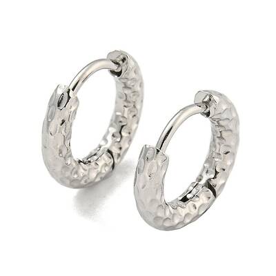 Tarnish Resistant Vacuum Plating 202 Stainless Steel Hoop Earrings