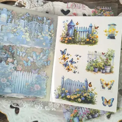 Cartoon Pattern Sticker, 20 Sheets/book Self Adhesive Decor Paper, Decor Sticker for Gift Greeting Card & Water Bottle & Lapt...