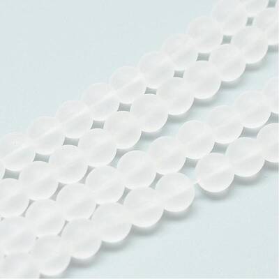 Synthetic Quartz Crystal Bead Strands