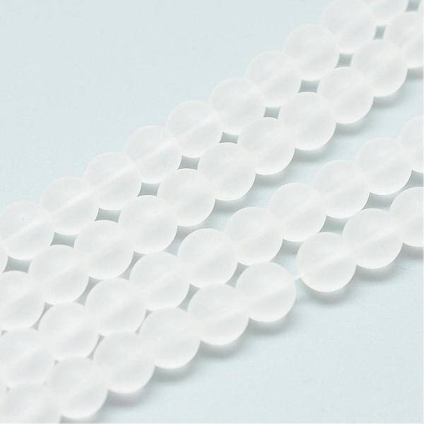 Synthetic Quartz Crystal Bead Strands