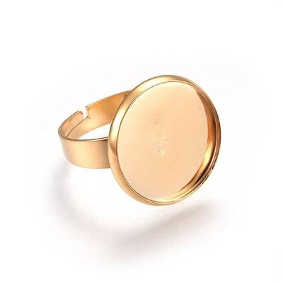 Adjustable 201 Stainless Steel Finger Rings Components