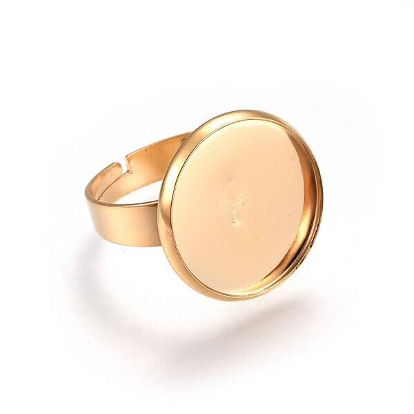 Adjustable 201 Stainless Steel Finger Rings Components