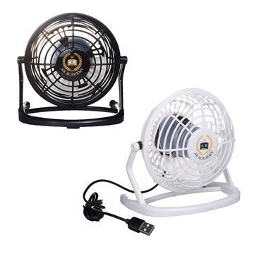 50 Custom Usb Powered Desk Fan - Ultra Quiet & Adjustable