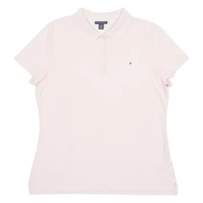TOMMY HILFIGER Womens Polo Shirt Pink XL