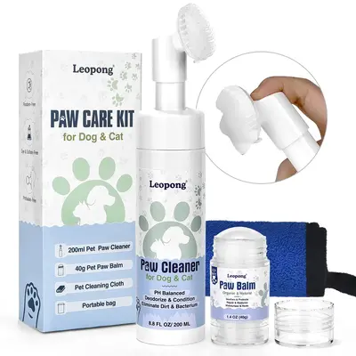 Dog Paw Care Kit, Dog Paw Cleaner for Dogs, Dog Paw Balm for Heals, Repairs & Restores Dry, Cracked Paws & Nose paw  pads