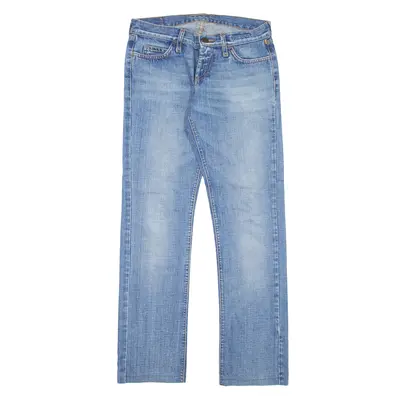 MELTIN' POT Mesh Jeans Blue Denim Slim Straight Stone Wash Womens W25 L29