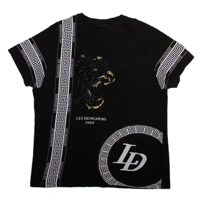 LES DESIGNERS PARIS Tiger Mens T-Shirt Black 2XL