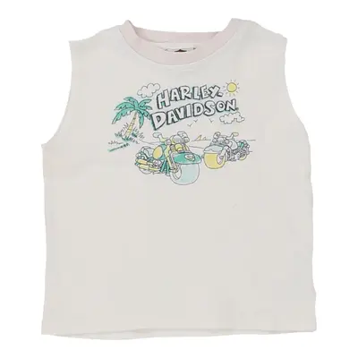 Age 6-9 Months Harley Davidson Graphic Vest - 3XS White Cotton