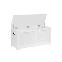 【Summer Turn Up】SONGMICS HOME Storage Chest, Storage Trunk with 2 Safety Hinges, Storage Bench, Shoe Bench, Farmhouse Sty...