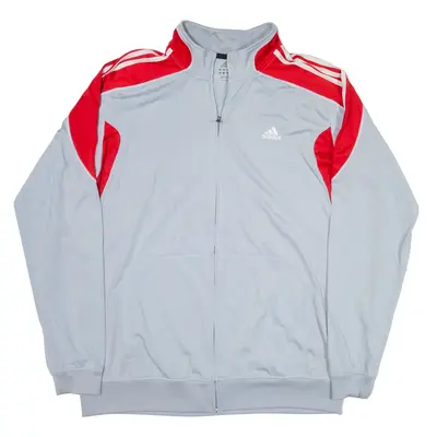 ADIDAS Track Jacket Blue Colourblock Mens 2XL