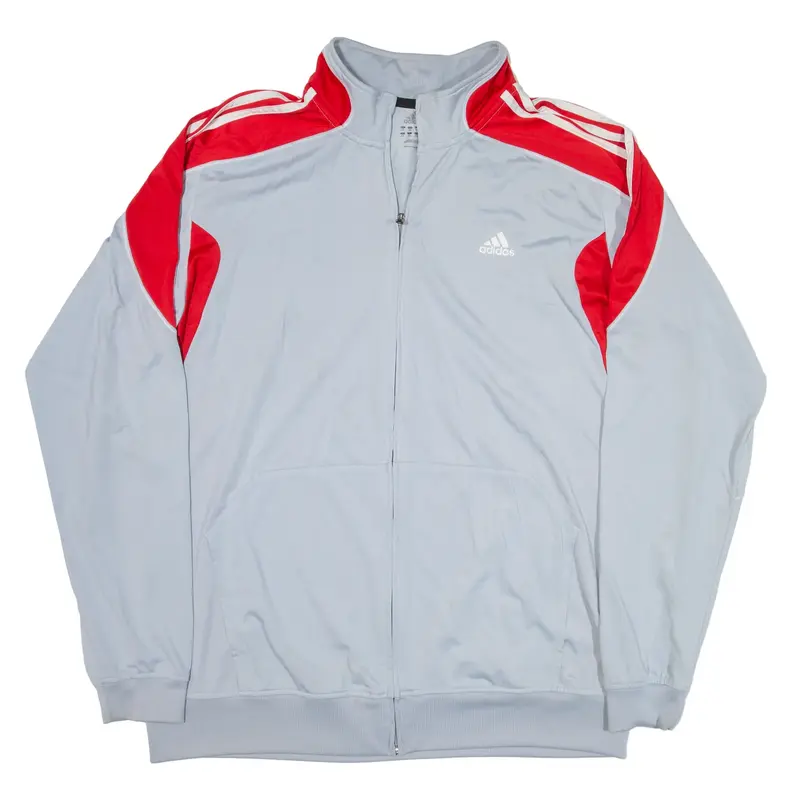 ADIDAS Track Jacket Blue Colourblock Mens 2XL