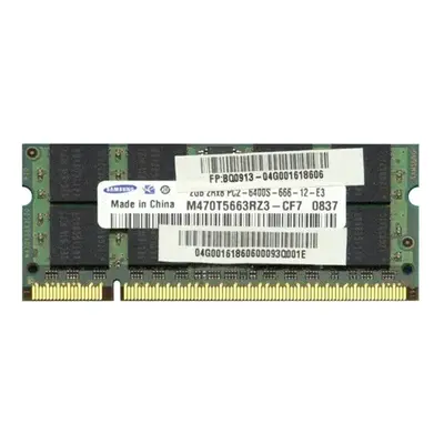 Samsung M470T5663RZ3-CF7 | 2GB DDR2-800MHz PC2-6400 Non-ECC Unbuffered SODIMM CL6 2Rx8 1.8V 200-Pin Memory Module