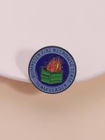 Fire Round Pin, Funny Cartoon Badge, Enamel Brooch, Fashion Accessories for Women & Men