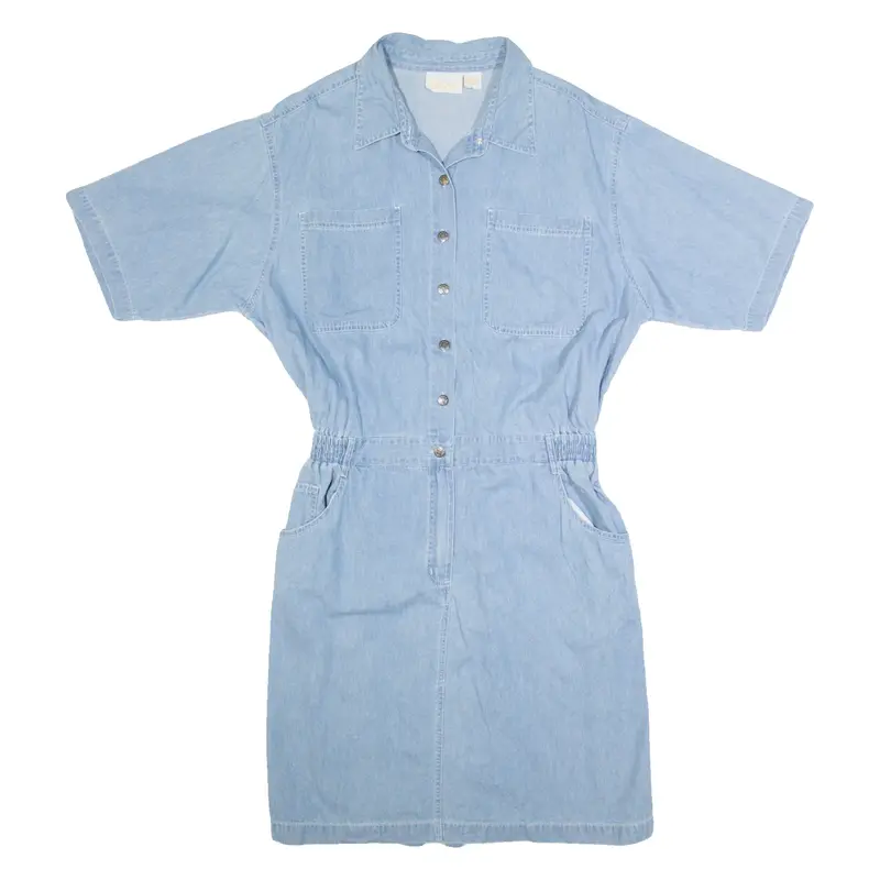 CALIFORNIA STYLE Womens Pencil Dress Blue Denim 90s Knee Length XL