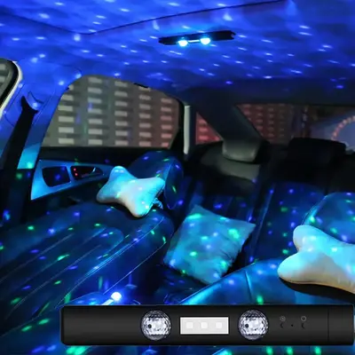 LED Lights for Car, Car Accessories, Wireless USB Rechargeable RGB Ambient Lighting for Car Decor, Car Products, Car Interior...