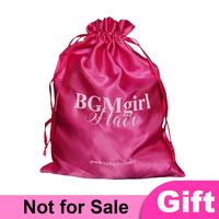 BGMgirl Hair Silky Bag Soft Big Hair Bag Satin Wig Bags Wig Storage for Multiple Wigs Hair Extensions Organiser