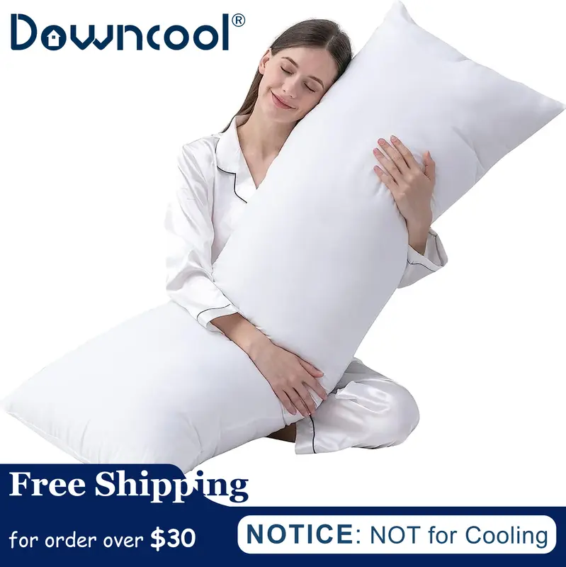 【Black Friday】DOWNCOOL Large Body Pillow - Breathable Full Body Pillow for Side Sleeper - Soft Long Bed Pillow for Adults...