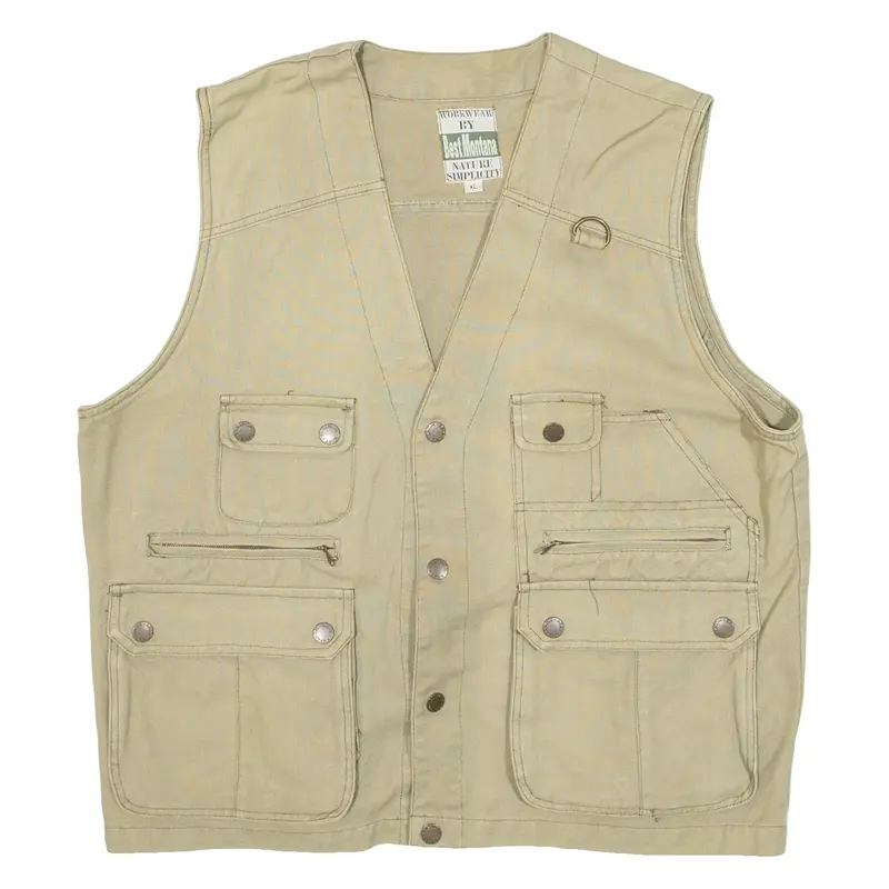 BEST MONTANA Utility Mens Workwear Gilet Green XL