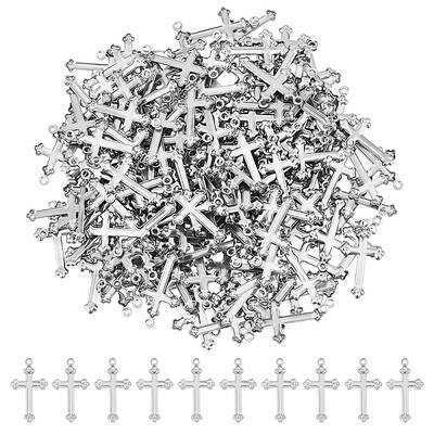 200Pcs 304 Stainless Steel Cross Pendants