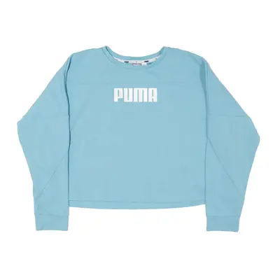 PUMA Cropped Sweatshirt Blue Womens L