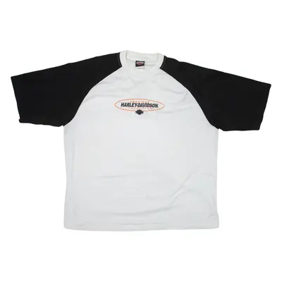 HARLEY DAVIDSON Mens T-Shirt White USA 2XL