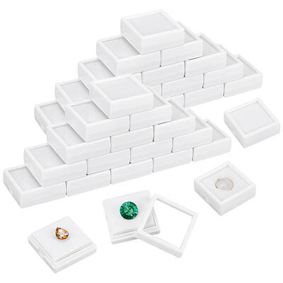 48Pcs Plastic Jewelry Loose Diamond Gems Storage Boxes