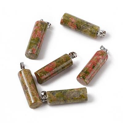 Natural Unakite Pendants