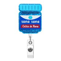 Sana Sana Retractable Badge Holder, 1 Count ID Badge Holder with Clip, ID Badge Holder for Nurses & Doctors & Students, Schoo...