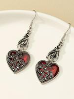 Women's Street Styleheart Design Dangle Earrings, Retro Punk Dangle Earrings for Women & Girls for Party, Daily Decor, Trendy...