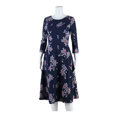 BODEN Womens A-Line Dress Blue Floral Midi UK 10