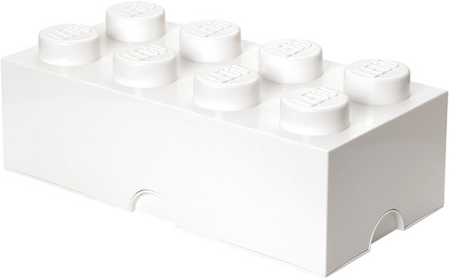 LEGO Storage Brick With 8 Knobs, White