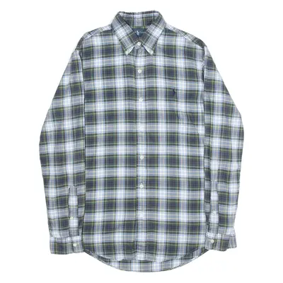RALPH LAUREN Custom Fit Mens Shirt Green Check Long Sleeve S