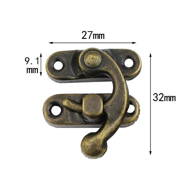 Zinc Alloy Wooden Box Lock Catch Clasps