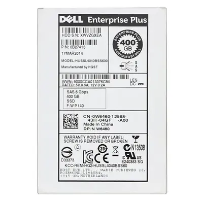 0W6460 Dell 400GB Single-Level Cell SAS 6Gb/s Hot-Pluggable Mixed Use 2.5-Inch Solid State Drive for PowerEdge Servers