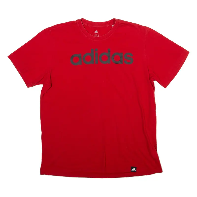 ADIDAS Mens T-Shirt Red L