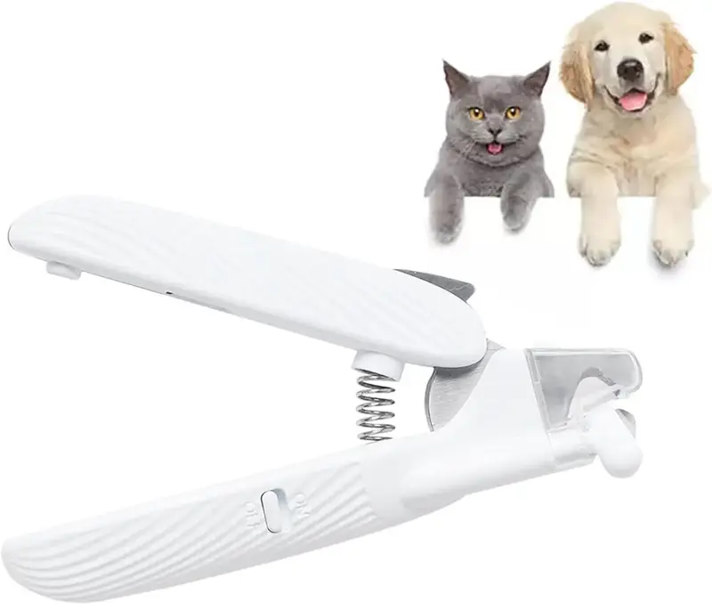 NEW Professional LED Pet Nail Clipper and Nail File- With LED Light to Avoid Over-Cutting Nails,Better for Pet with the White...