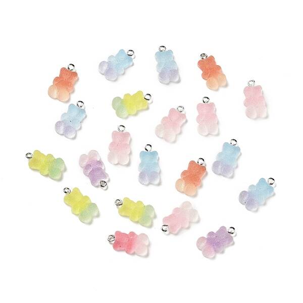 Gradient Color Translucent Resin Pendants