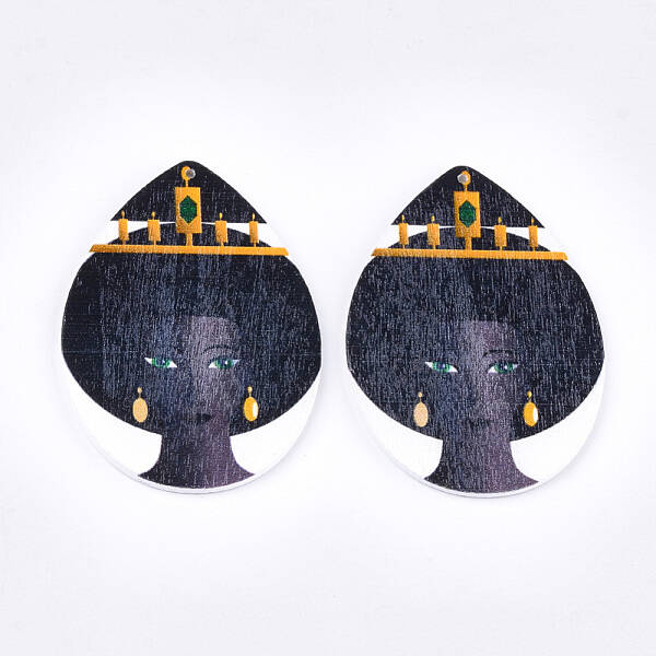 Printed Wooden Big Pendants