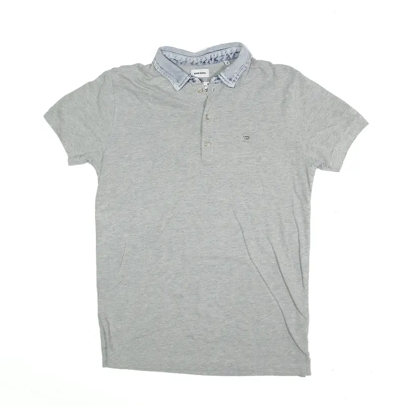 DIESEL Polo Shirt Grey Short Sleeve Mens S