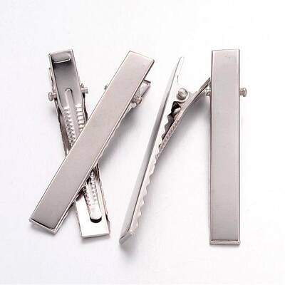 Iron Flat Alligator Hair Clip Findings