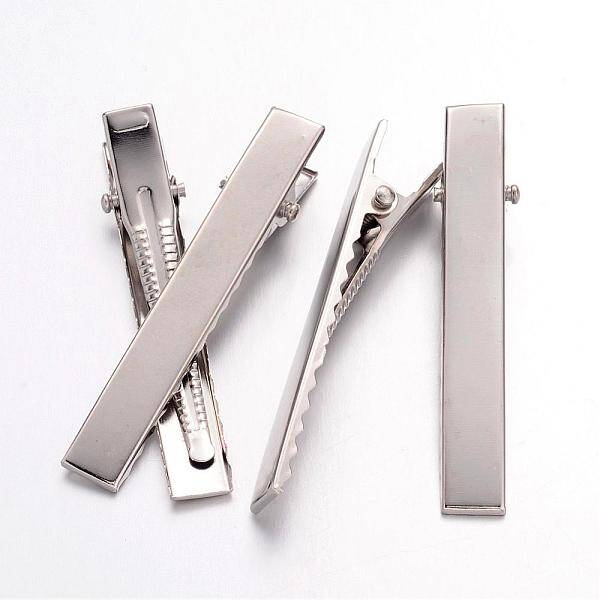 Iron Flat Alligator Hair Clip Findings